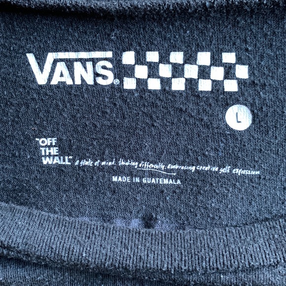 Women’s Vans Black and Pink Skateboard Logo Burnout T-shirt - Picture 5 of 6